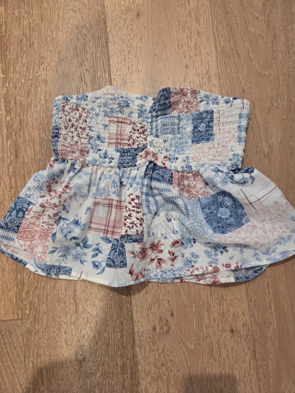 Strapless Crop Top Multi-Colored